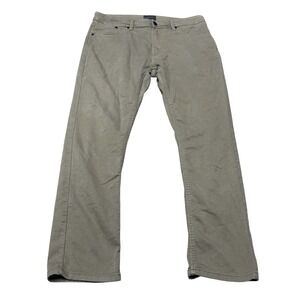 Jachs NY Khaki Denim Pants Straight Leg Men's 34 x 32 Stretch